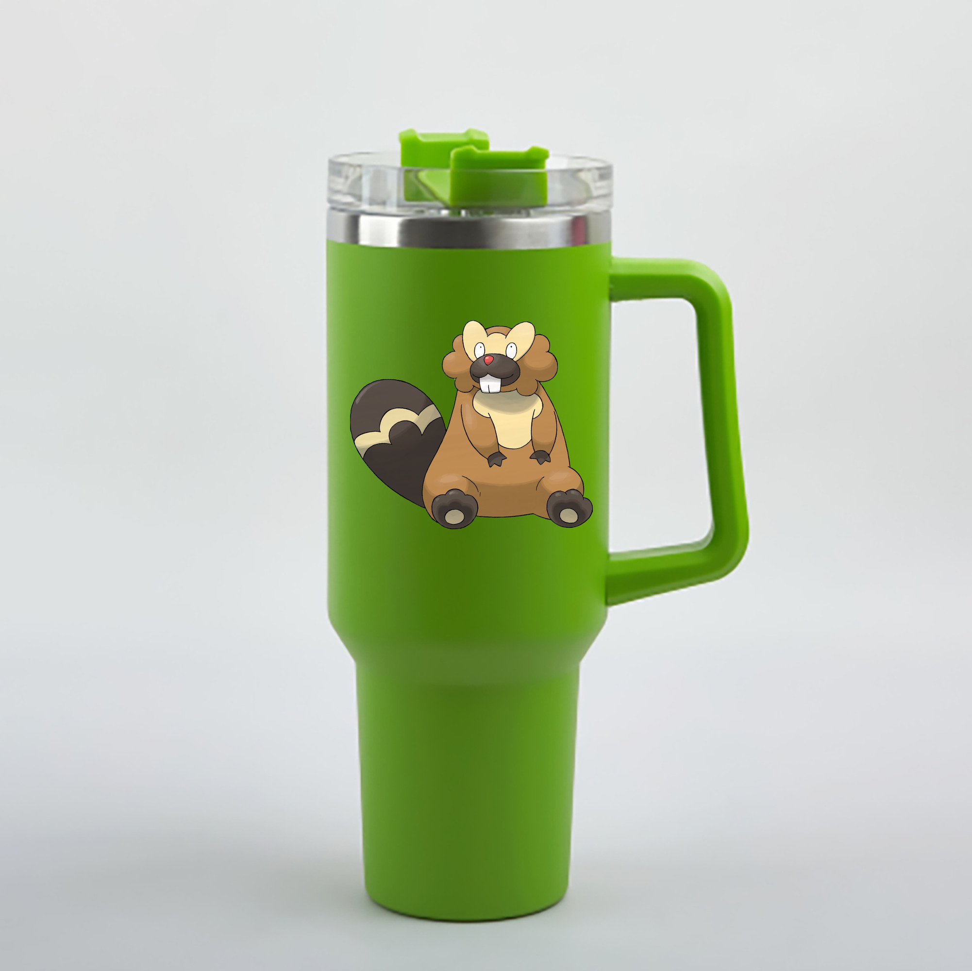 （画像用） ポケットモンスター Pokémon 1200mL車用タンブラー - クリスタルステッカー（プラスチックストロー付き）